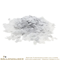 Konfetti weiss 10kg Beutel Party Deko Papierkonfetti Rund gestanzt (leicht unförmig) weiss