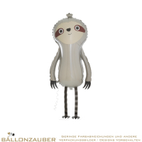 Folienballon Airwalker Faultier grau metallic 99cm = 39inch