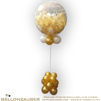 Heliumgefüllter Explosionsballon mit ca. 30 heliumgefüllten Dekoballons Ø70cm = 36inch Umf. 210cm