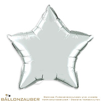Folienballon Stern silber 48cm = 19inch
