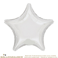 Folienballon Stern weiß 48cm = 19inch