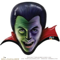 Folienballon Kopf Dracula bunt 91cm = 36inch Ballon Luftballon