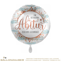 Folienballon Rund zum bestandenen Abitur herzlichen Glückwunsch Bunt Satin 45cm = 18inch