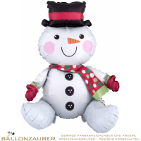 Folienballon sitzender Schneemann 35% SALE
