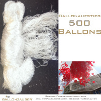 Ballonnetz Sacknetz weiß Ballonaufstieg für 500 Ballons