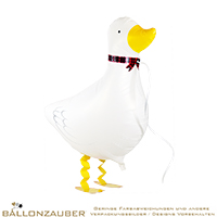 Folienballon Airwalker Gans weiß 55cm = 22inch