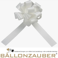 Schleifen-Zugband Ziehschleife 30mm für Verpackungen Schleifen Zugband Weiß