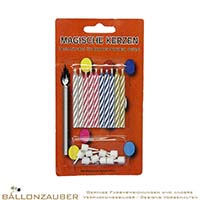 Magische Kerzen/ selbstentzündend 10 Kerzen + Halter div. Farben