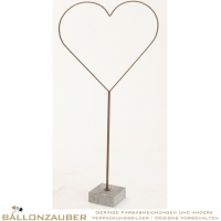 Herzständer Stahlständer 80 x 155 cm mit Betonfuß, unbestückt