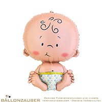 Folienballon sitzend Baby bunt 81cm = 32inch