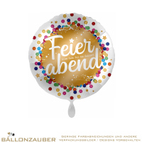 Folienballon Rund Feierabend Alles Gute für die Zukunft bunt satin 45cm = 18inch