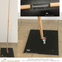 Ballonständer Bausatz f. 1 Ständer Holzständer braun optimal für Versand geeignet