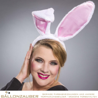 Kopfbügel Hasenohren weiß biegbar