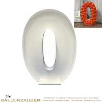 Mosaik-Rahmen Ballondekoration 120cm Zahl 0 zum Selbstgestalten