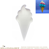 Mosaik-Rahmen Ballondekoration 180cm Eiswaffel zum Selbstgestalten