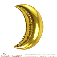 Crescent Weihnachten Mond Folienballon gold 90cm = 35inch