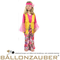Kinderkostüm Hippie Woodstock div. Größen Oberteil und Hose Kinderkostüm Bunt