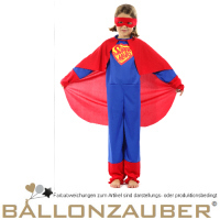 Kinderkostüm Superman Superheld Karneval Fasching Kindergeburtstag Kinderkostüm Blau, Rot
