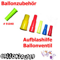 Aufblashilfe Einweg-Röhrenventil einfarbig