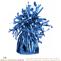 Ballongewicht Kegel Folienfransen blau 170 gr. für Folien- u. Latexballons