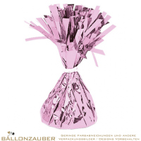 Ballongewicht Kegel Folienfransen rosa 170 gr. für Folien- u. Latexballons