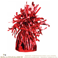 Ballongewicht Kegel Folienfransen rot 170 gr. für Folien- u. Latexballons