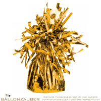 Ballongewicht Kegel Folienfransen gold 170 gr. für Folien- u. Latexballons