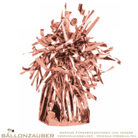 Ballongewicht Kegel Folienfransen rosegold 170 gr. für Folien- u. Latexballons