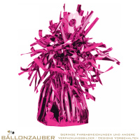 Ballongewicht Kegel Folienfransen magenta 170 gr. für Folien- u. Latexballons
