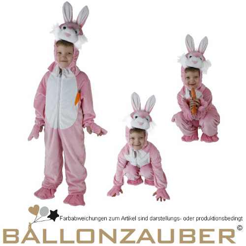 Kinderkostm Hase Pink Karneval Ostern