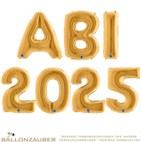Folienballon Schriftzug ABI 2025 div. Farben möglich 350cm = 138inch Gesamtbreite
