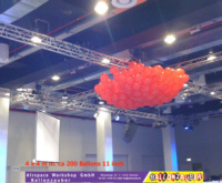 Ballonnetz Sacknetz schwarz oder weiss Ballonregen für 200 Ballons