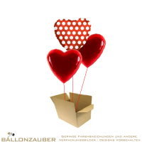 Folienballon Bouquet Big Polka Dots Rot Ballongruß