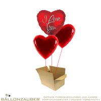 Folienballon Bouquet I love you Rot Ballongruß