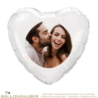 Folienballon Fotoballon Herz Prod.5-8 Tage 2-seitig mit Ihrem Foto digital bedruckt 45cm = 18inch