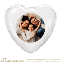 Folienballon Fotoballon Herz Prod.5-8 Tage 2-seitig mit Ihrem Foto digital bedruckt 71cm = 28inch