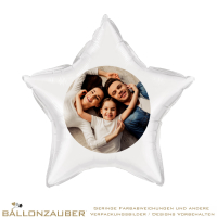 Folienballon Fotoballon Stern Prod.5-8 Tage 2-seitig mit Ihrem Foto digital bedruckt 71cm = 28inch