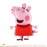 Folienballon Peppa Pig Wutz Rot Metallic 106cm = 42inch