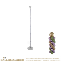 Ballonständer Bausatz f. 1 Säulenständer Kunststoffständer transparent Fuß wasserbefüllbar