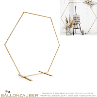 Dekoständer Hexagon 2m Durchmesser gold Backdrop Fotohintergrund zur MIETE