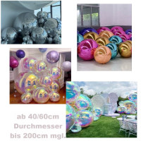 Aufblasartikel Spiegelkugel-Ballons Kugel viele Dekofarben silber,pink,rot,blau,gold usw.
